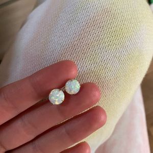 Pagoda opal earrings